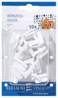 Werkzeughalter, Kunststoff weiss, L=40mm Set à 10 Stück - Elementsysteme