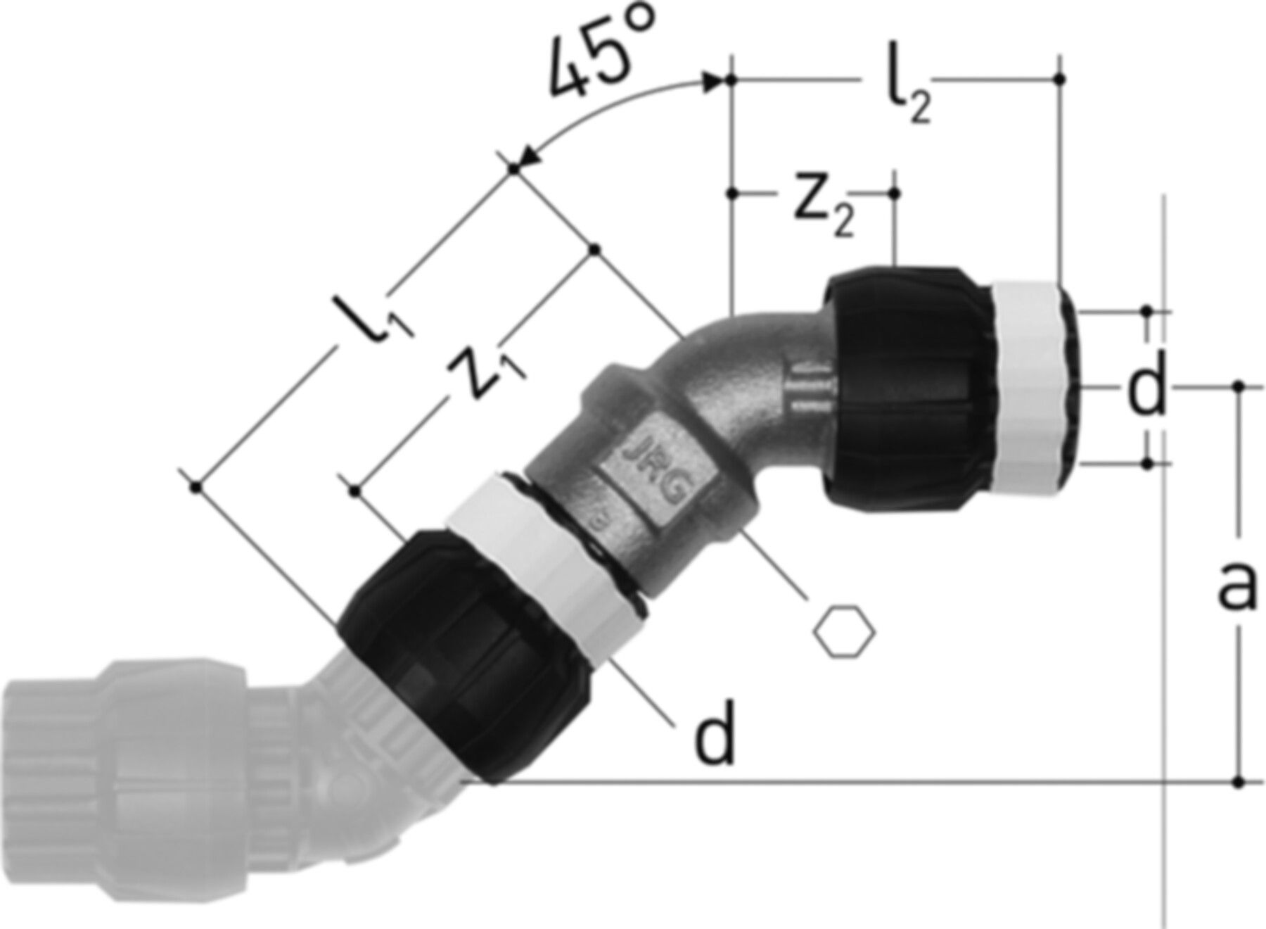 Winkel +GF+ JRG Sanipex MT
