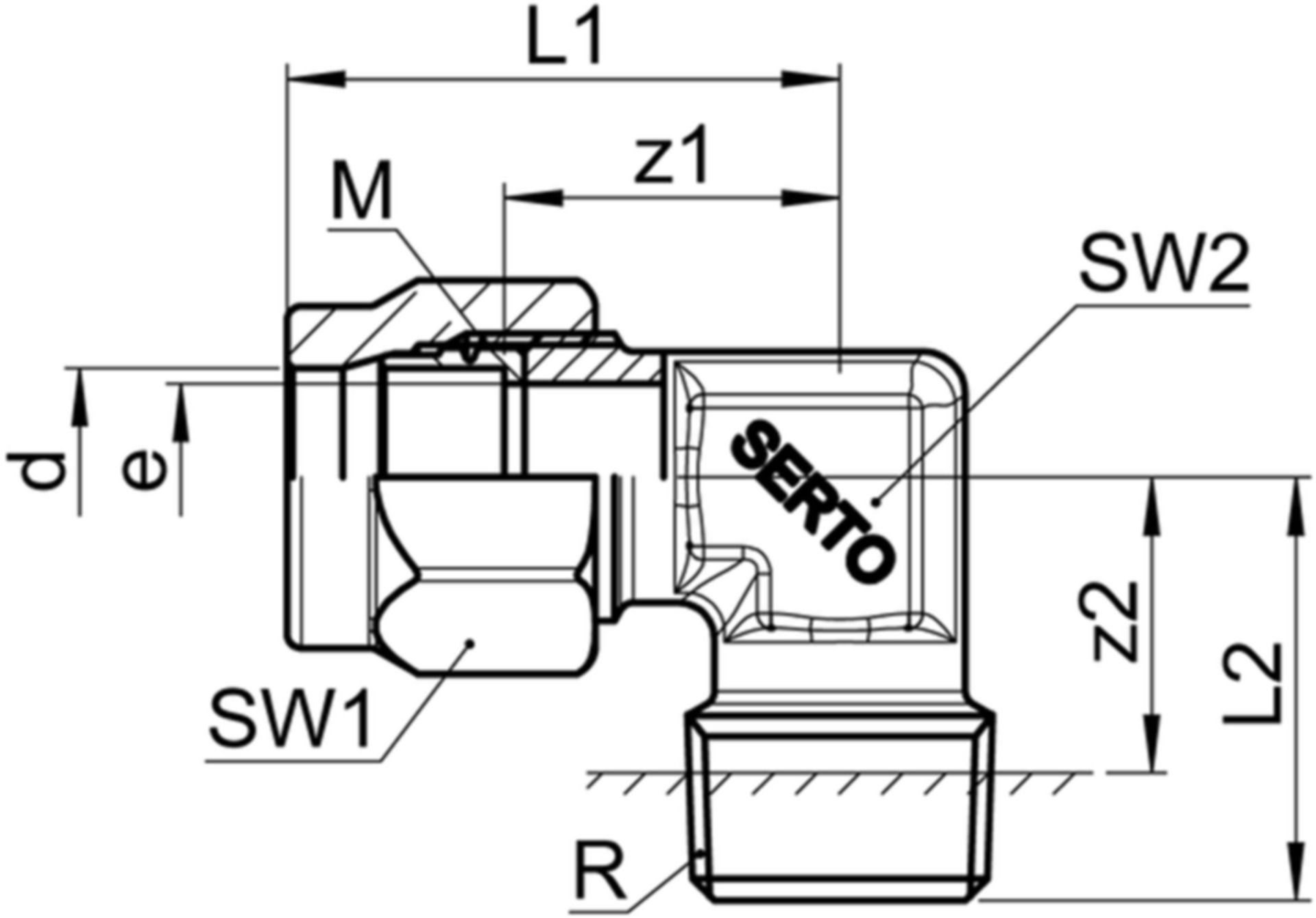 Einschraubwinkel AG SO 42421 17- 3/4" - Serto-Programm M/G