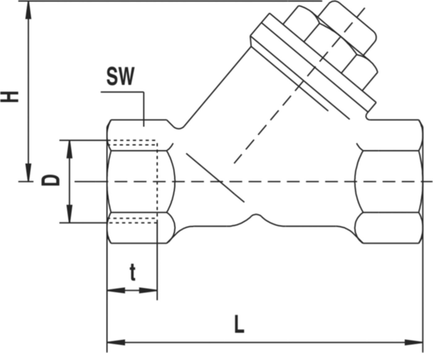 Rotguss Rückschlagventil m/Vitondichtung 0-100°C PN 16 2" 107 22 16 - Oventrop Programm