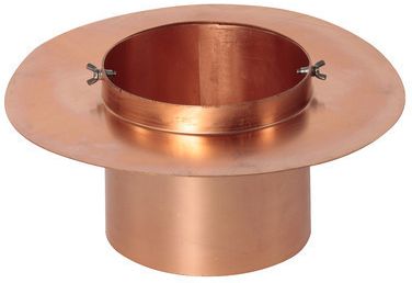 Kupfer Ansatzteil rund m/Stutzen 150 mm - Aspira Kaminhüte