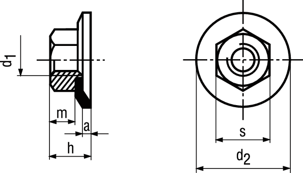 6-kt Mu mit Spannscheibe St 8 vzb BN712 M4 - Bossard Schrauben