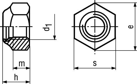 Sich-Mu niedr Form M fein St 8 vzb BN163 DIN985 M20x1,5 - Bossard Schrauben