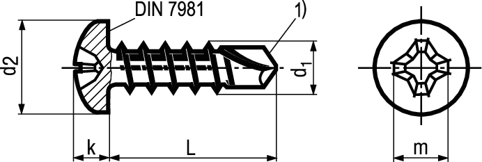 Linsen-Bohrs ecosyn®-drill Phil vzb BN1878 DIN7504N 3,9x19 - Bossard Schrauben