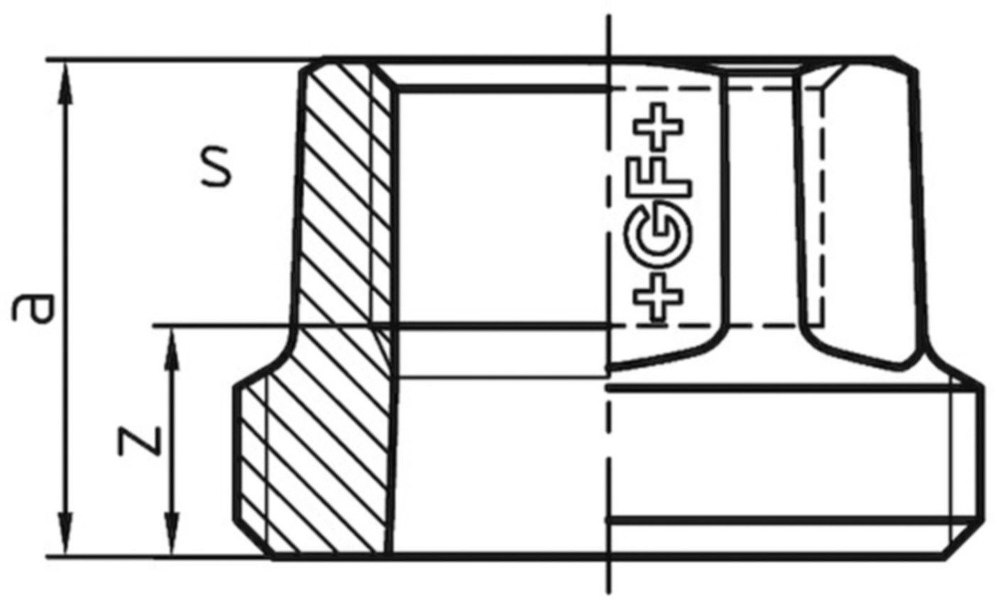 Einschraubteil 370 V 11/4"- G 2" 770 370 207 - GF verz. Tempergussfittings