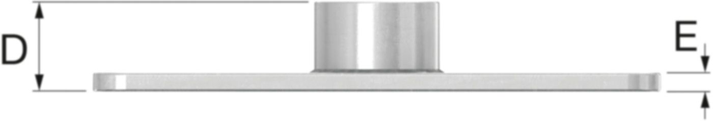 Grundplatten verz. 2-Loch rundgeschw. 1" 120 x 40 mm 39439 - Rohrschellen-Zubehör