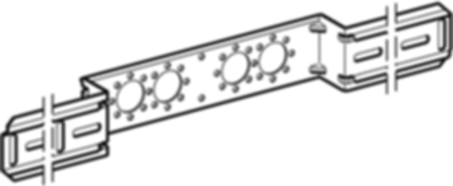 Montageplatte zweifach 601.732.00.1 abgesetzt 73/153mm - Geberit-Push Fit-Formstücke