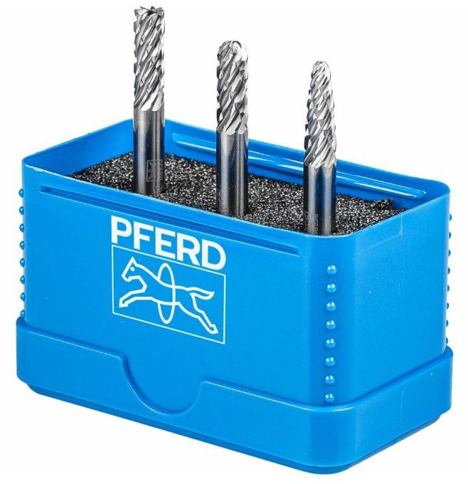 HM-Frässtifte-Set 1406 ALLROUND, Schaft-ø 6 mm beinhaltet: ZYAS 0616/6, WRC 0616/6, RBF 0618/6 - Schleifen, Trennen