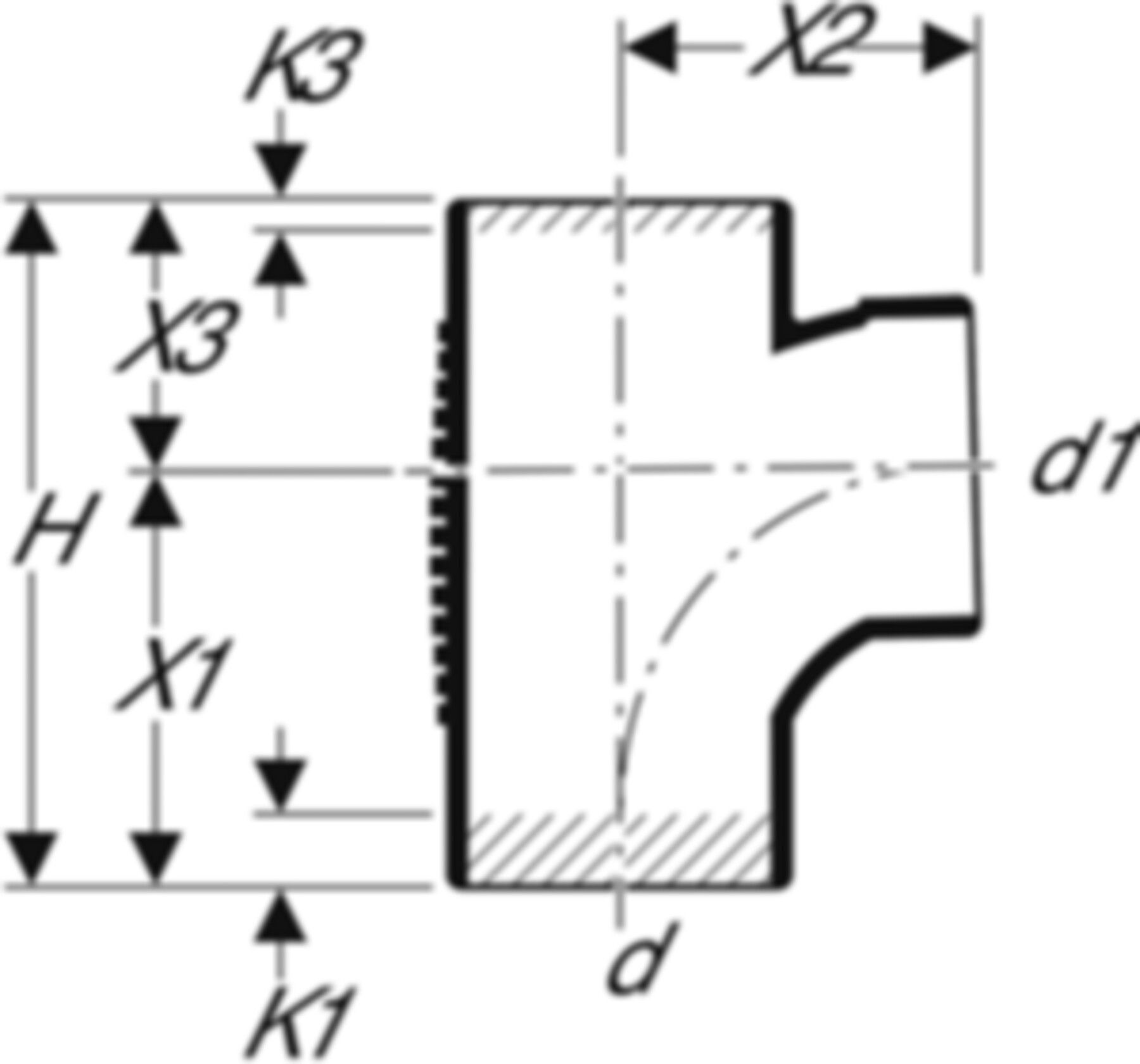 Bogenabzweig 88,5° 110/ 90mm 310.088.14.1 - Geberit-PE-Silent-Formstücke