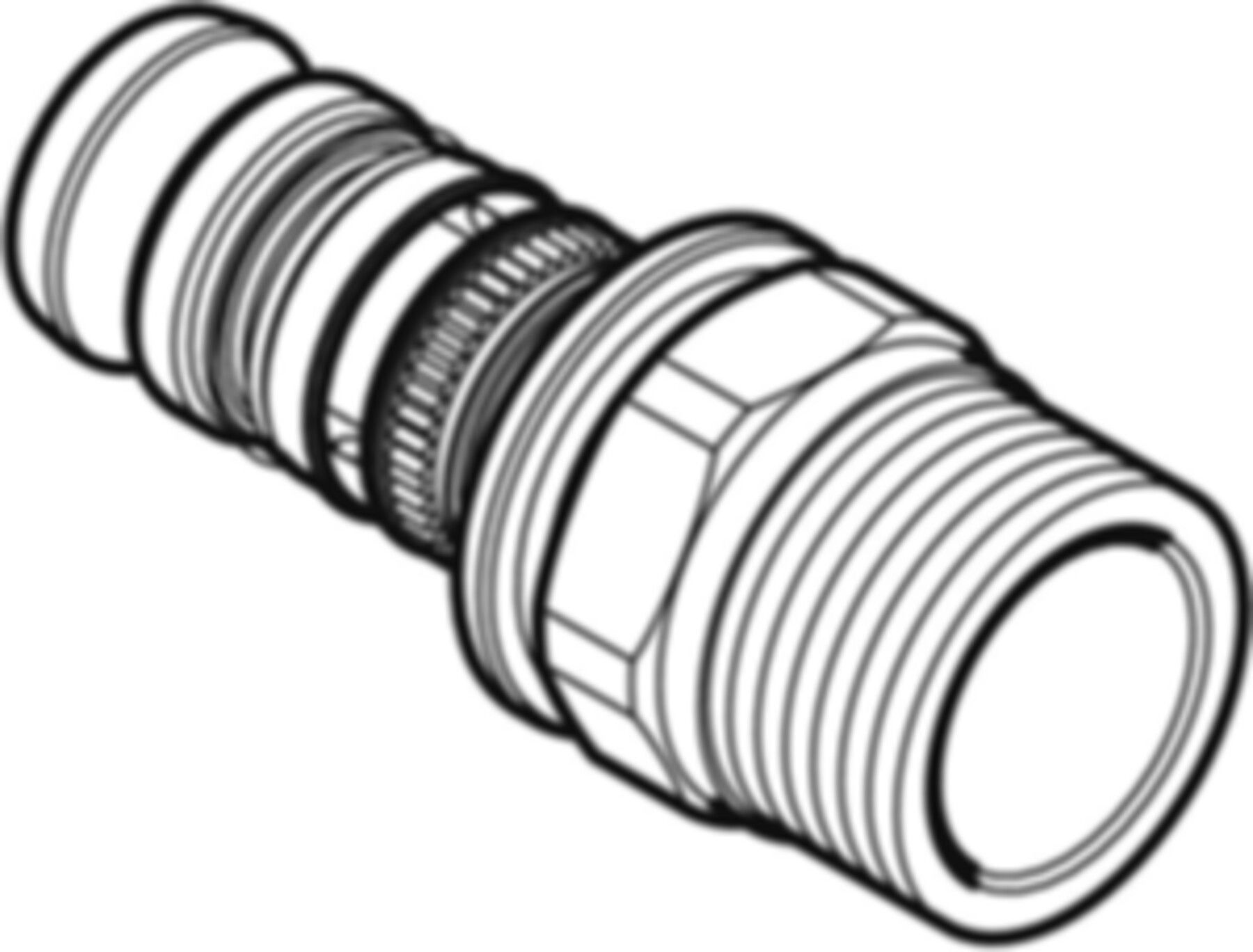 Übergang m/AG 20mm- 1/2" 602.535.00.5 - Geberit-Mepla-Formstücke