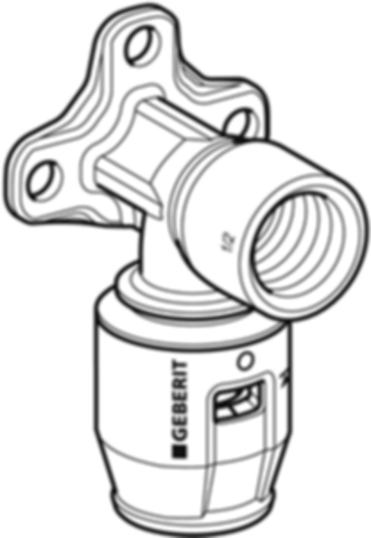 Anschlusswinkel 90° 16mm-1/2" 650.281.00.1 - Geberit-Push Fit-Formstücke