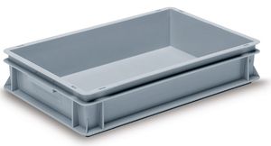 Rako-Behälter, mit Muschelgriff, grau 600x400x117 mm 20 Lt - Utz Behälter