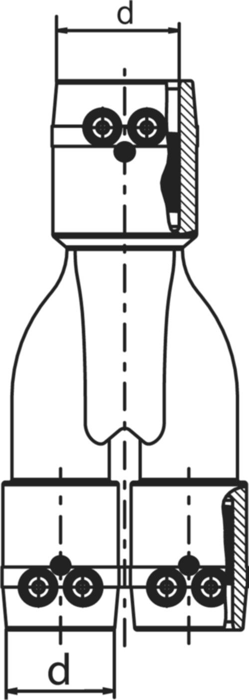 Y-Stück mit integrierten Heizwendeln d 32-32-40mm 640 034 (Karton à 28 Stk.) - Frialen Elektroschweissfittinge