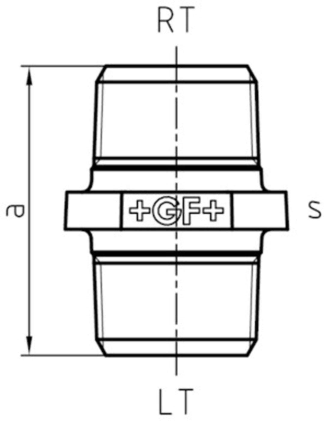 D-Nippel R-L 281 V 11/4" 770 281 207 - GF verz. Tempergussfittings