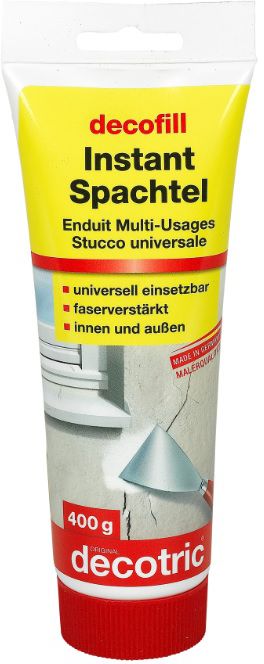 DECOFILL Spachtelmasse, gebrauchsfertig 400 g, in Tube, für innen und aussen - Dichten