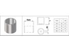 Handlaufsteckrohr verdeckt 26.9 mm geschliffen 1.4301 - INOXTECH-Handlauf-/Geländer-System