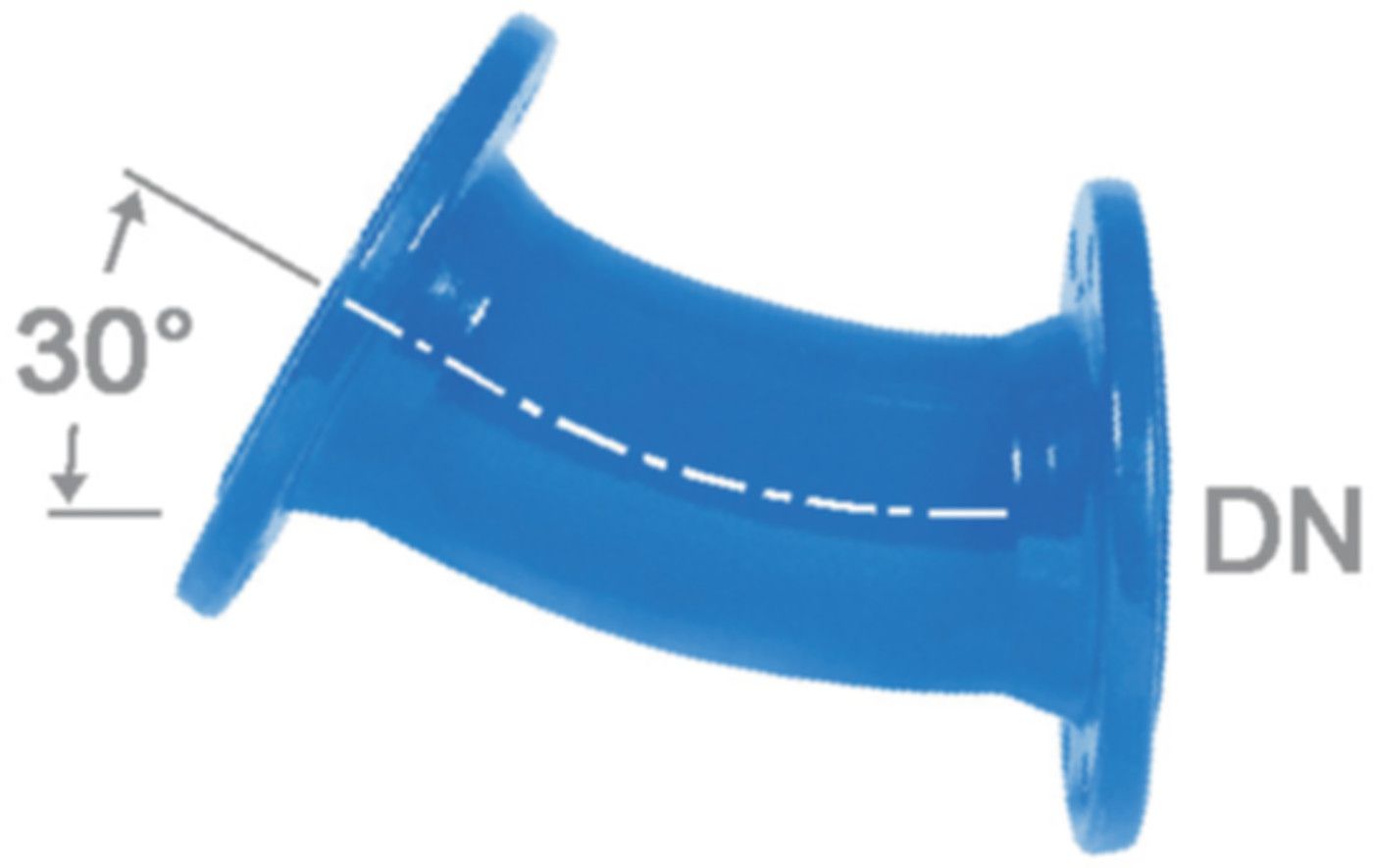 Flanschenbogen 30° PN 16 Fig. 2033 DN 250 - Von Roll Flanschenformstücke