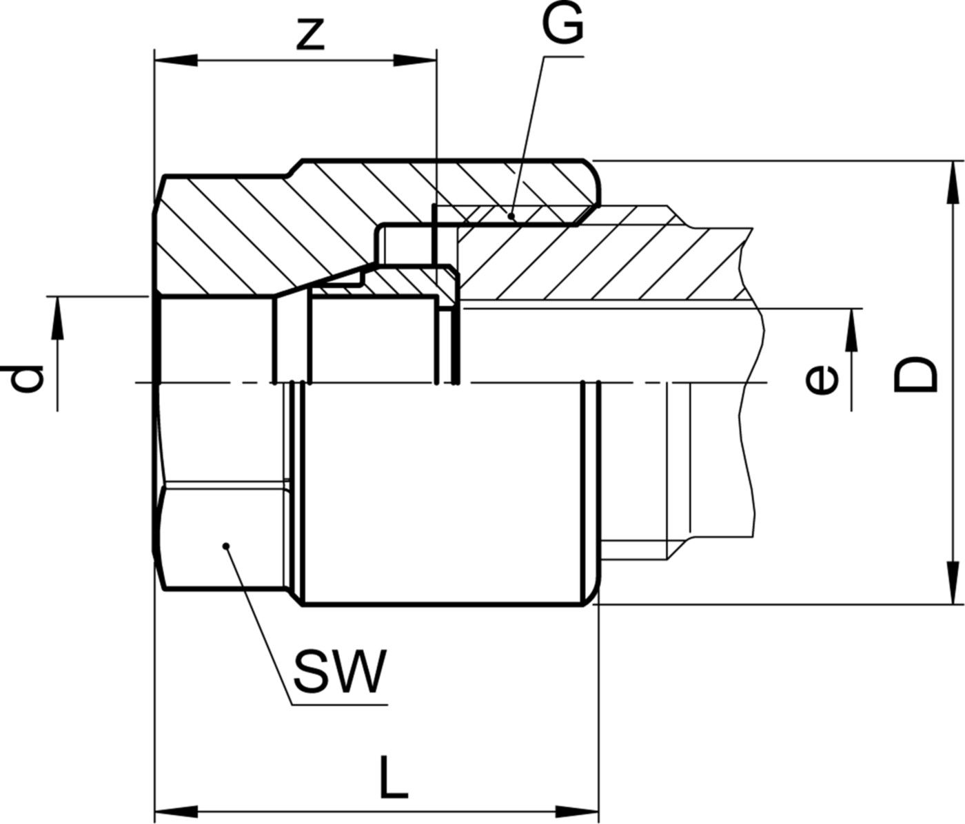 Armaturenanschluss SO 00021 8- 3/8" - Serto-Programm M/G
