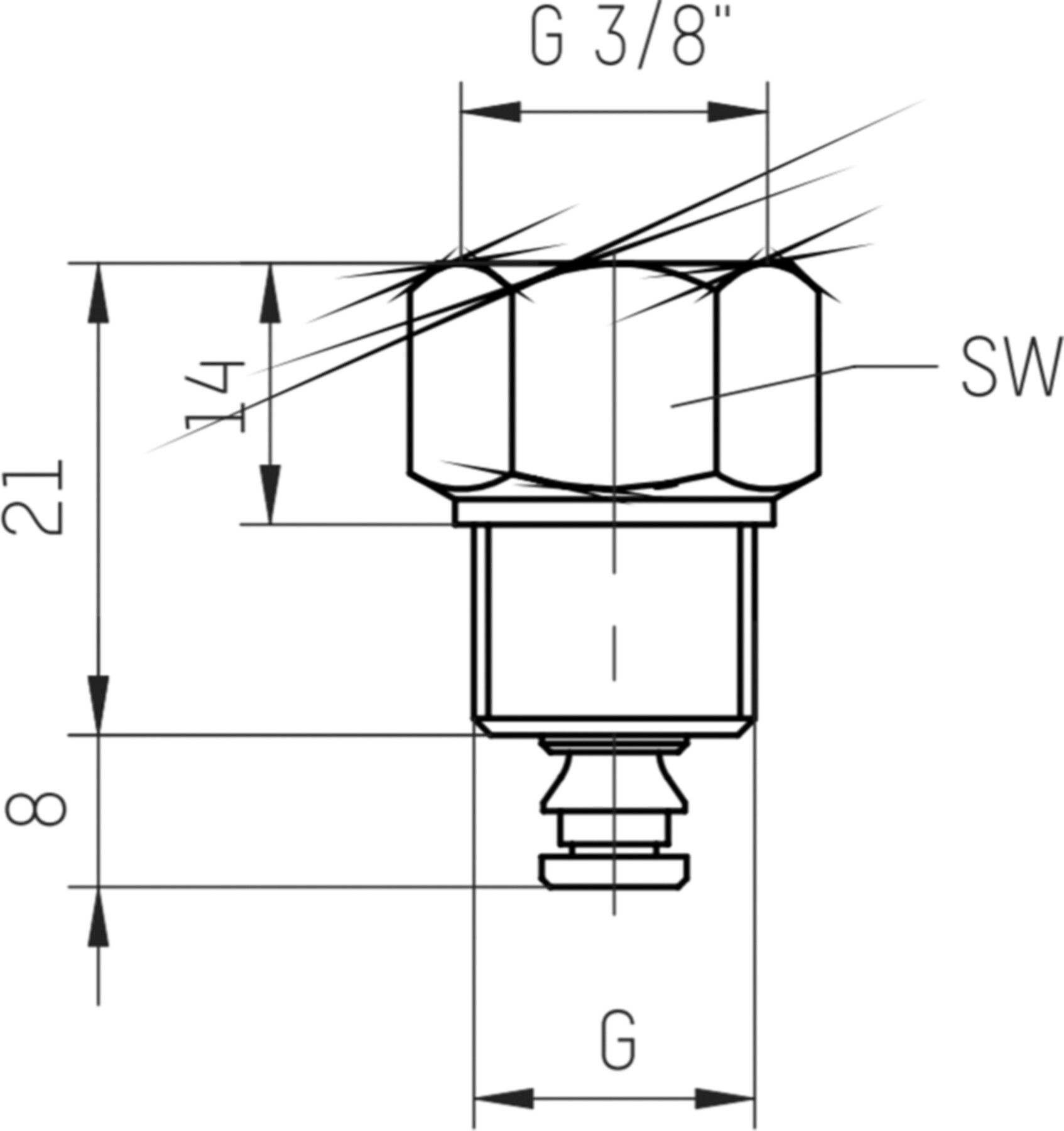Apsperrautomat EX 20 3/8"x1/2" 220.5236.000 - Taconova