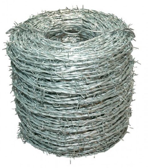 Stacheldraht, starkverzinkt, 100m 80 x 2.2mm, 4 Stachel, Art. 130.431 - Drahtgeflecht und Zubehör