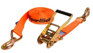 SPANSET Zurrgurte, 2tlg. mit Ratsche L=8m, B=50mm, 5000 daN, Karabinerhaken - Hebewerkzeuge
