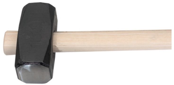 Steinschlegel 5.0kg, L= 900mm, m. Eschenschlüpfstiel - Bauwerkzeuge