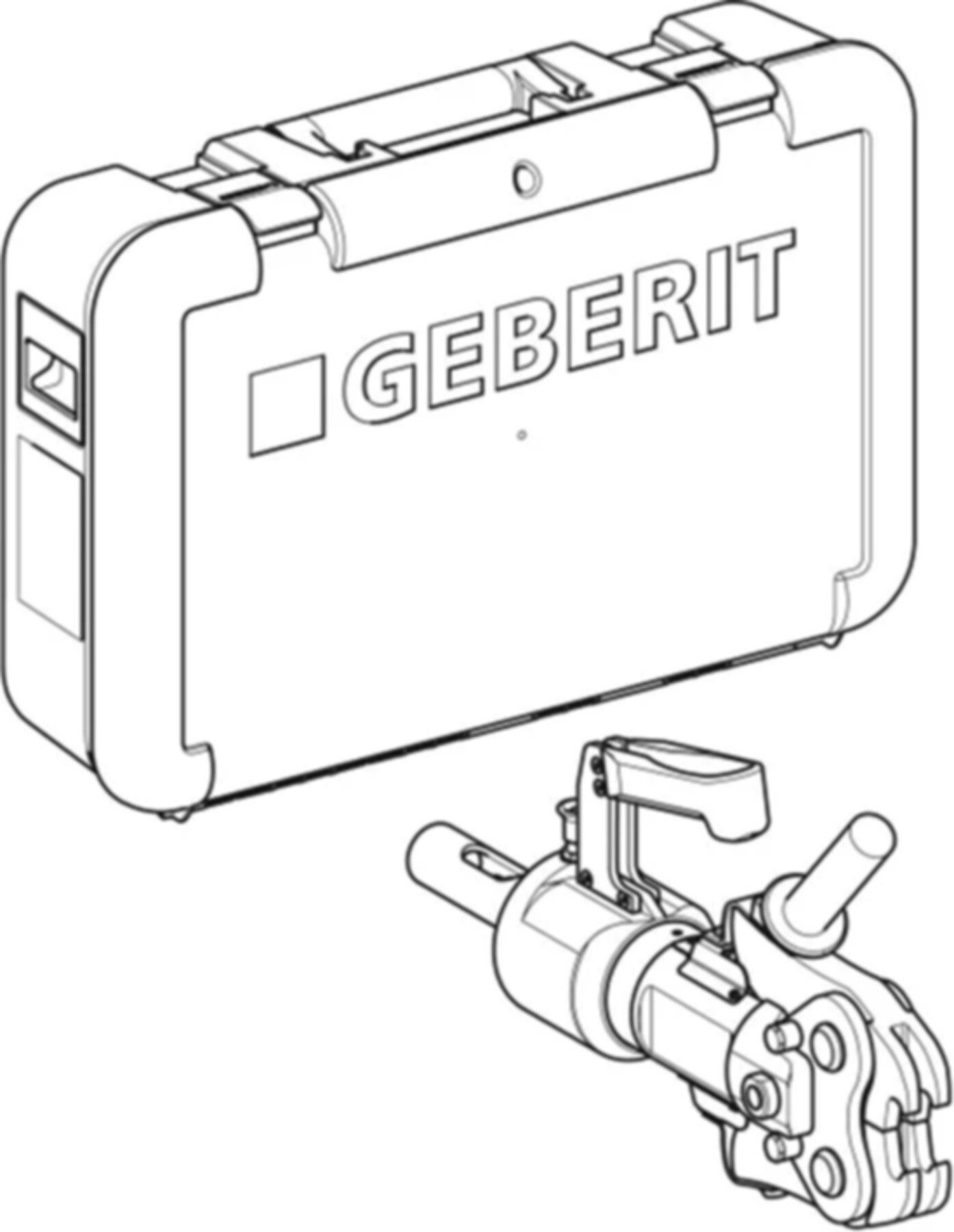 Hydraulikzylinder mit Zwischenbacke (4) 691.240.00.1 im Koffer - Mapress-Werkzeuge und Zubehör