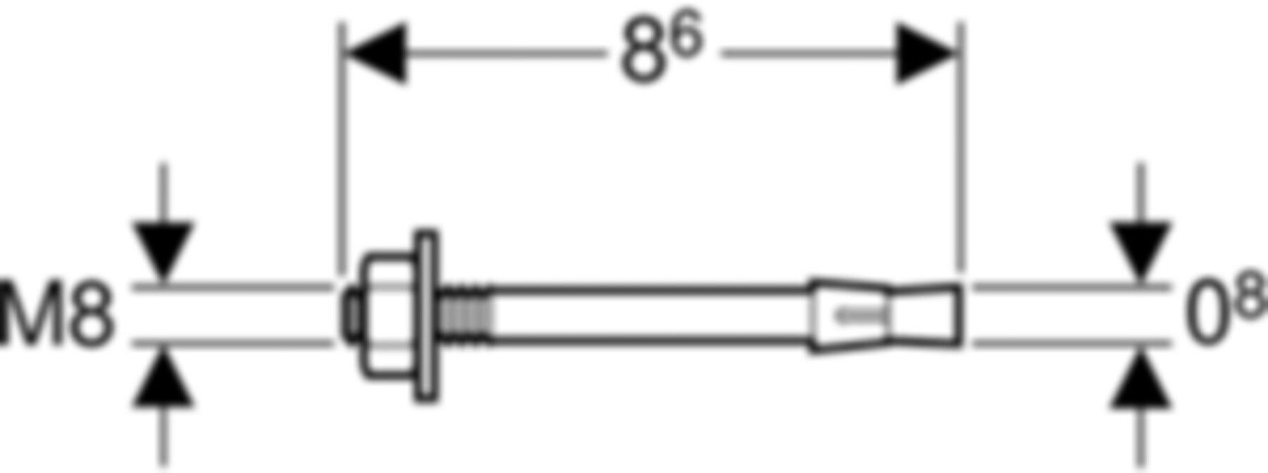 Schwerlastanker 461.037.26.1 - Geberit-Duofix