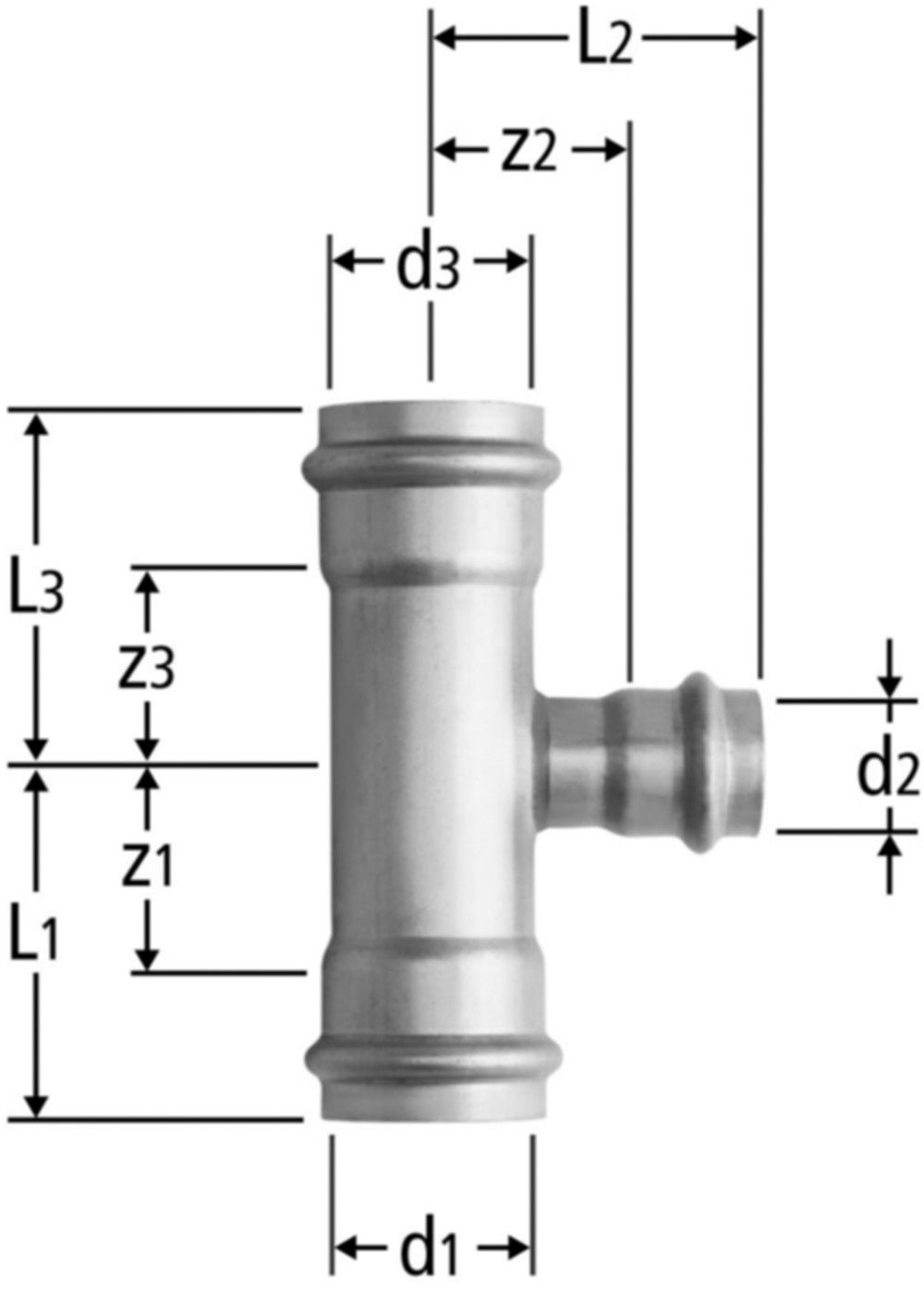T-Stücke NUSSBAUM Optipress-Gaz