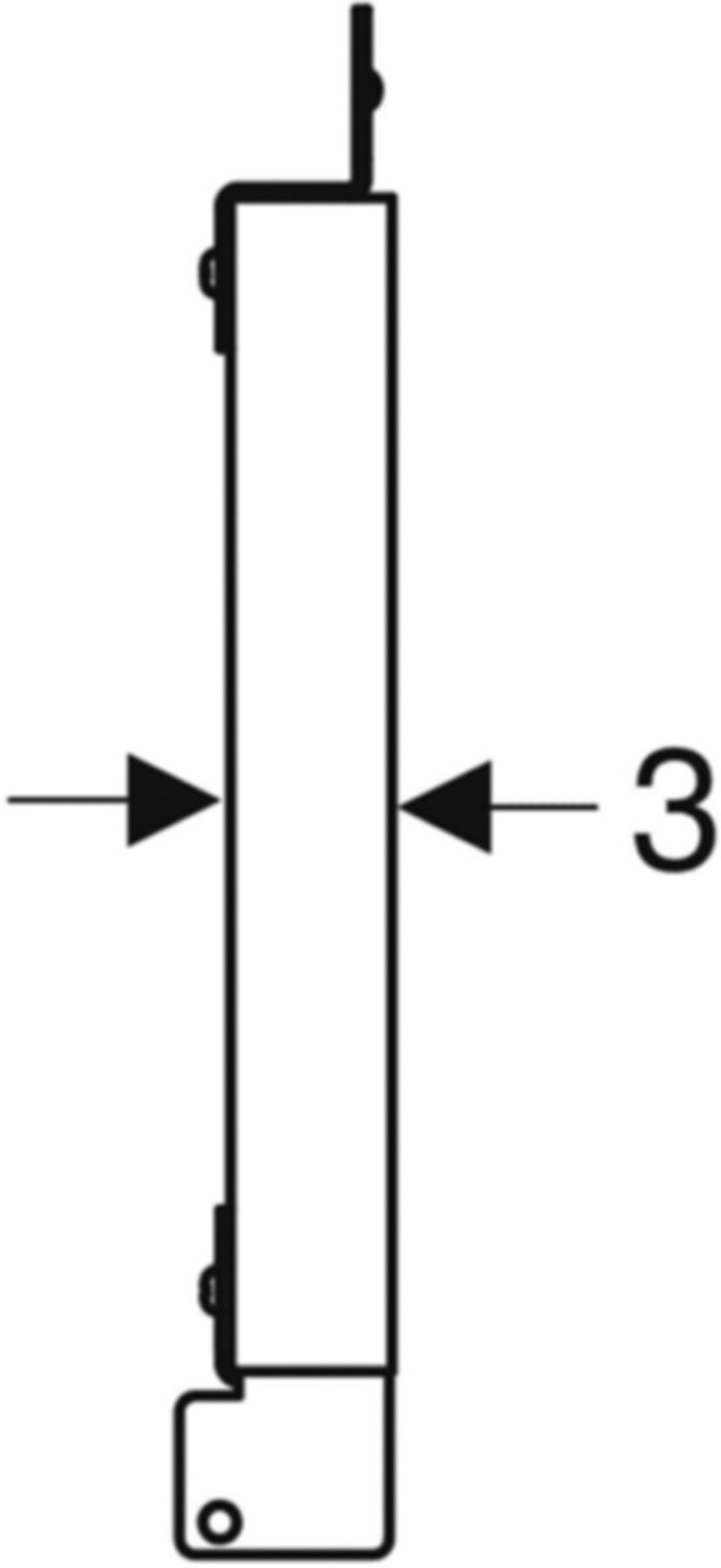 Montageplatte für Monolith 244.827.00.1 für Wand-WC Element mit AP-Spülkasten aufges. - Geberit-Duofix