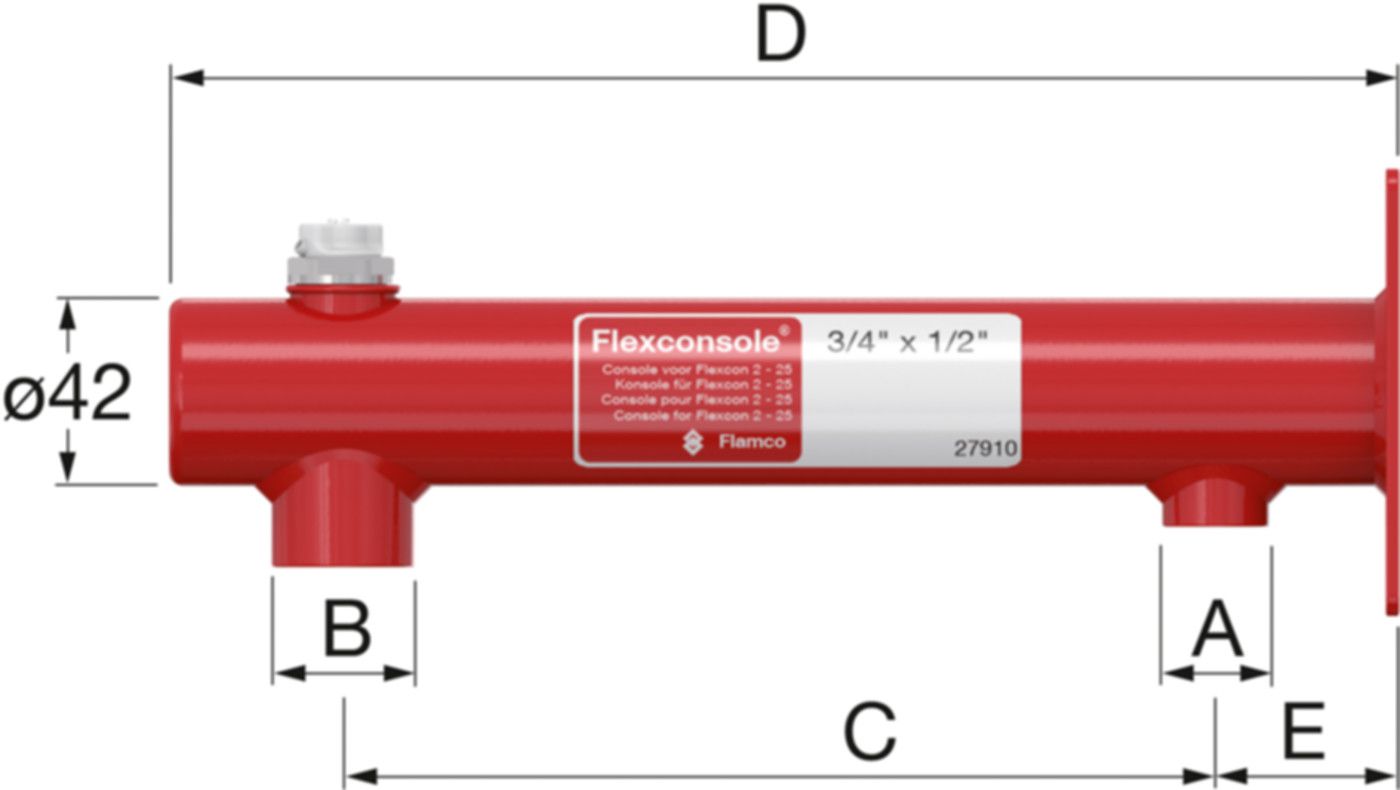 Flexcon Wand-Aufhängung Flexconsole H von 2 bis 25 Liter 3/4" - Flamco Expansionsgefässe Flexcon