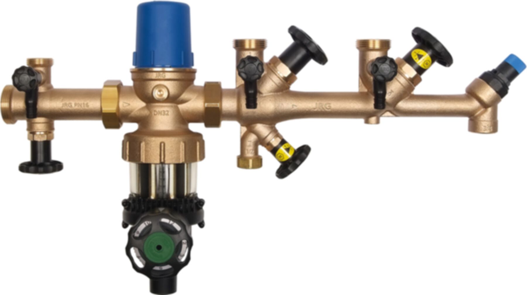 Verteilbatterie 32-20-25-25 1541.480 mit CleanLine Combi, ohne Verschraubung - JRG Armaturen