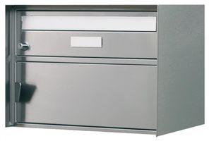 Gordola Nirosta, BxHxT= 415x310x306mm rostfrei, Edelstahl Optik - Briefkasten Huber