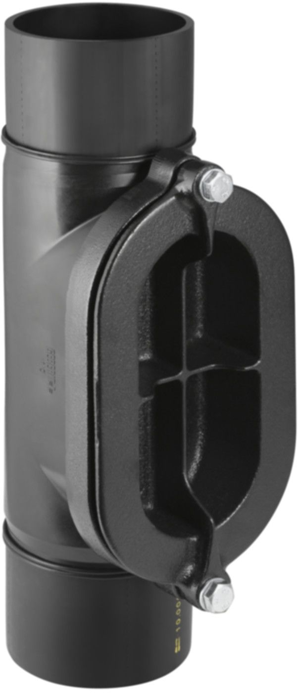 Putzstück mit ovalem Verschlussdeckel d 315mm 372.454.16.1 - Geberit-PE-Formstücke