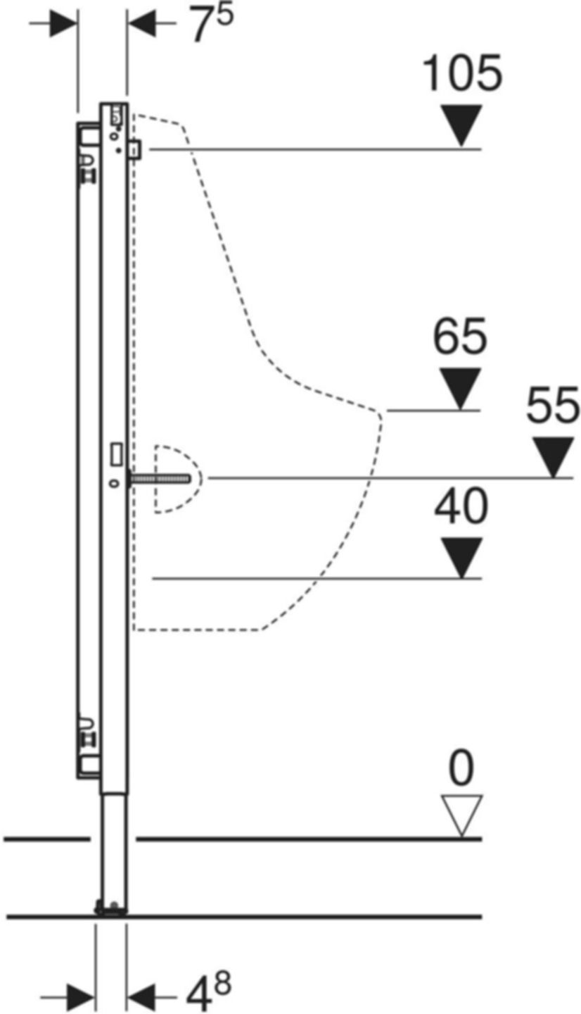 Duofix Urinal-Element Standard 1/2" Typ 112 111.629.00.2 - Geberit-Duofix