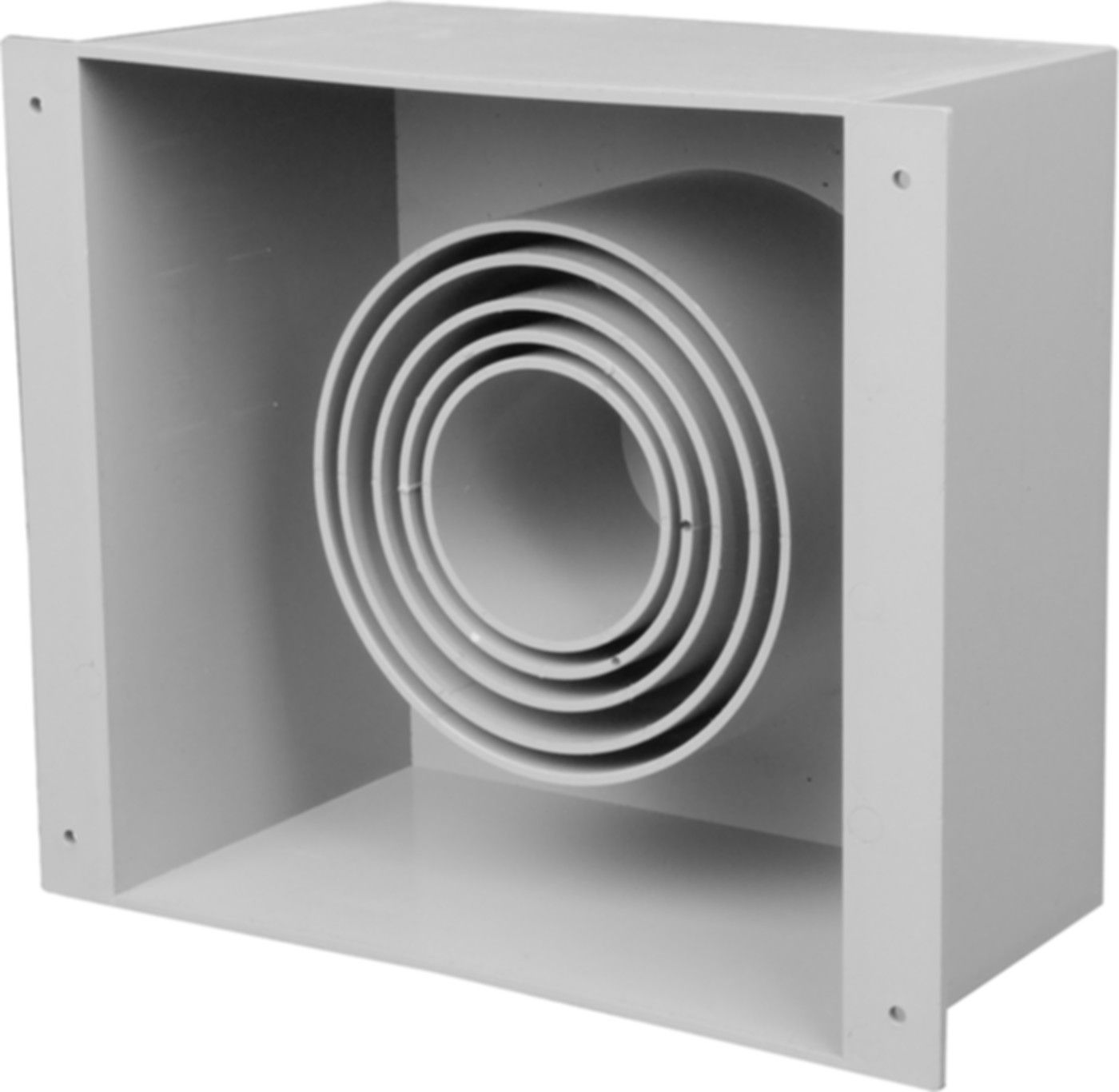 Eurobox Typ EB5 205x205x120mm Anschlussrohr 63-125mm - Einlegehilfen