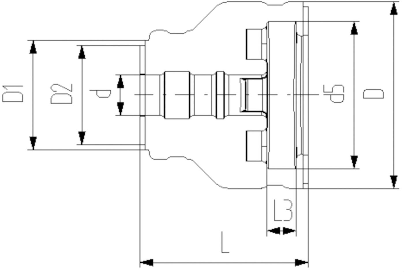 COOL-FIT Vorschweissbund DN125 140mm einseitig Stutzenfitting 738 710 016 - GF COOL-FIT 2.0