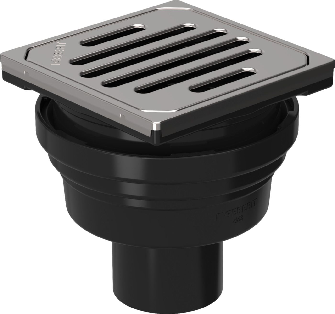 Bodeneinlauf Varino vertikal 63mm 388.031.00.1 nicht siphoniert - Geberit-PE-Formstücke