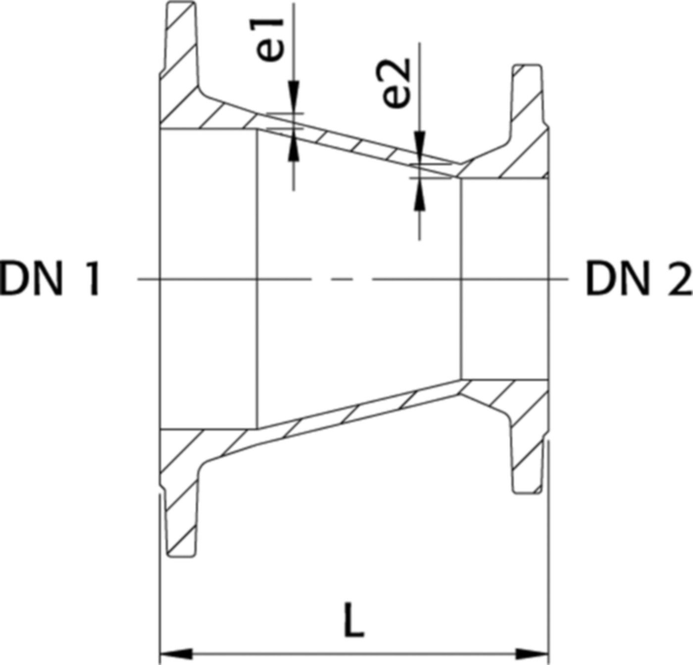 Flanschen-Kaliberwechsel Typ FFR DN 125/50 PN 10/16 - WILD Flanschformstücke