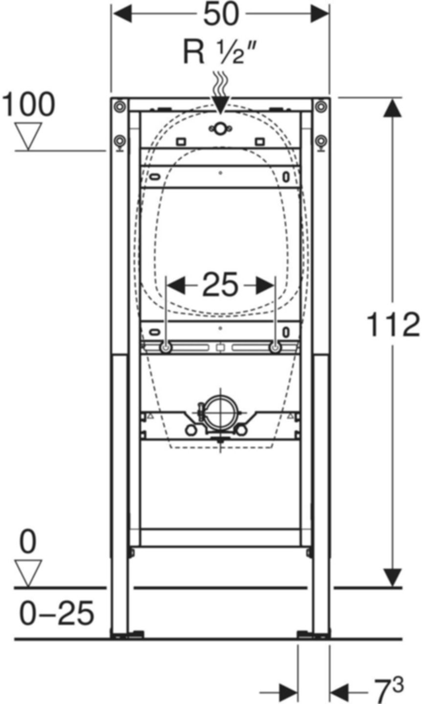 Duofix Urinal-Element Standard 1/2" Typ 112 111.629.00.2 - Geberit-Duofix