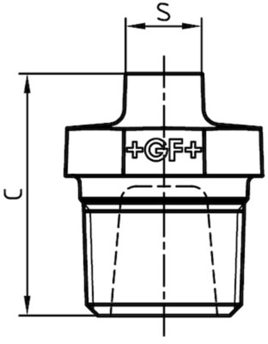 Stopfen 290 V 3" 770 290 211 - GF verz. Tempergussfittings