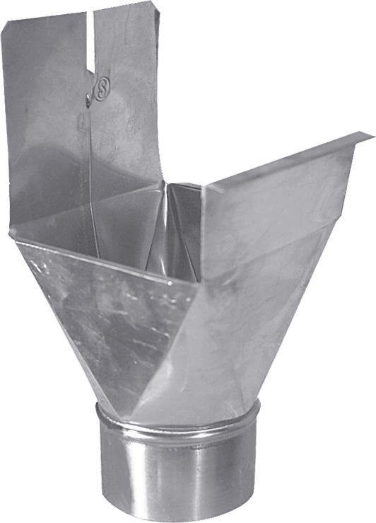 Rinnenstutzen eckig 330/100 mm 175 - Zink Spenglereihalbfabrikate
