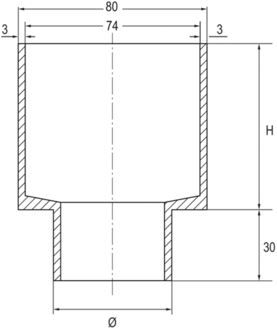 Übergangsadapter Aqua SwissLine 50mm 5-521550 zu Duschrinne Aqua SwissLine, für senkr. Einbau - SCHACO Entwässerungstechnik