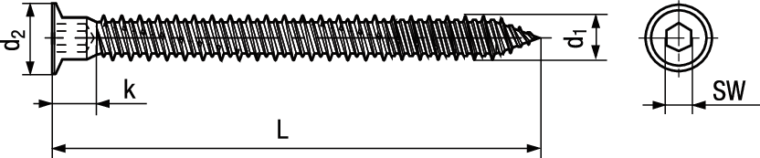 Fensterschr Toproc® Rafix-K St vzg BN20911 Ø7,5x170 SW4 / 4730/ - Bossard Schrauben