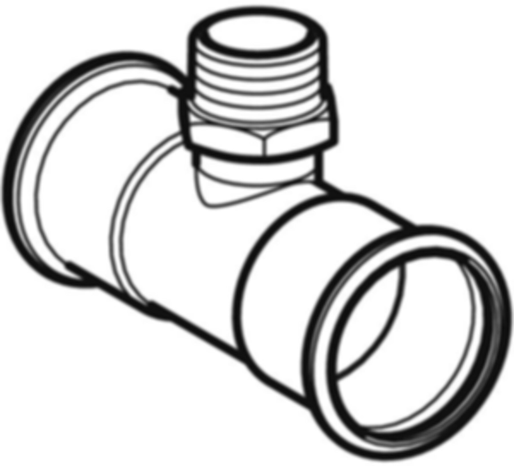 T-Stück m/AG 18mm-1/2"-18mm 31455 - Mapress-Sanitär-Presssystem-Formstücke