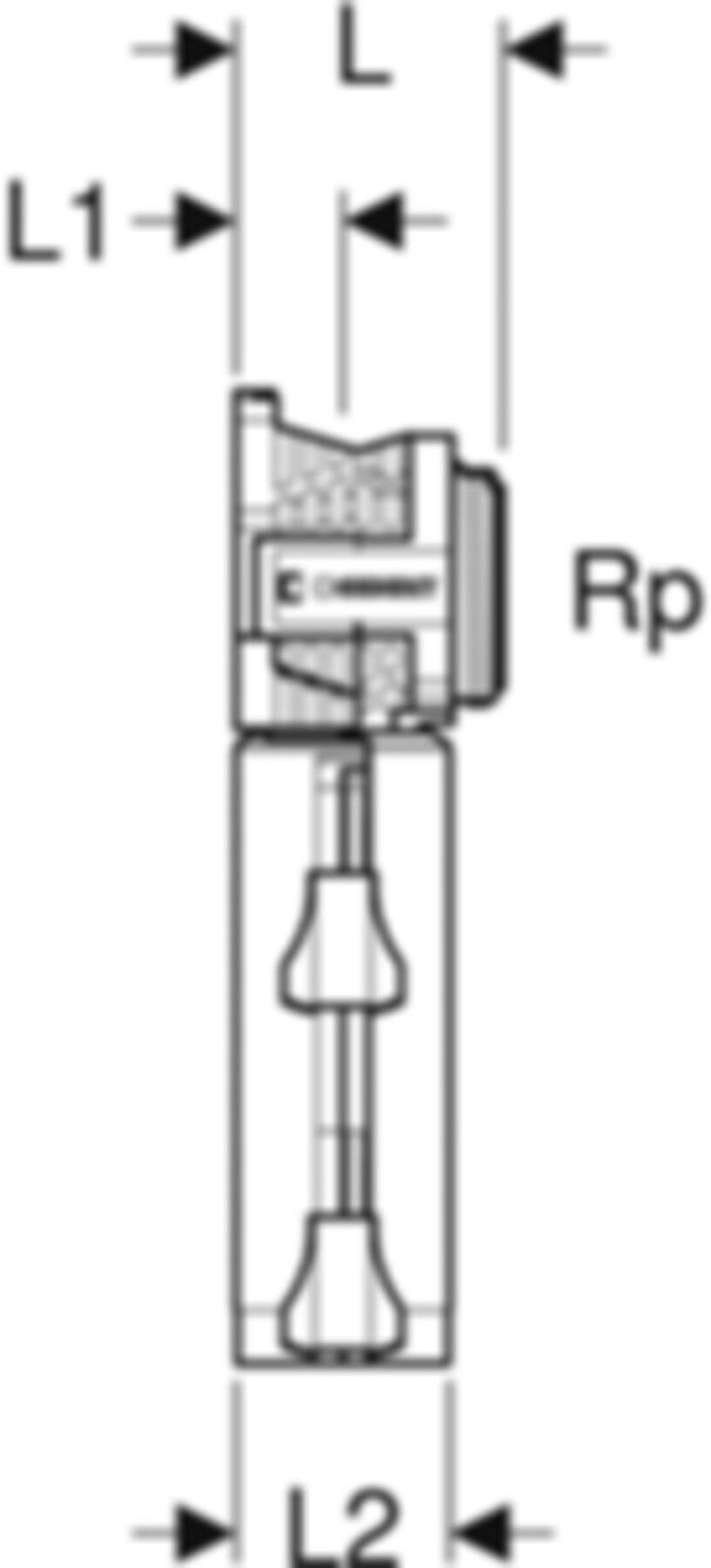 Dose 90° 20mm-1/2" 651.681.00.3 mit MasterFix - Geberit FlowFit-Rohre/Formstücke