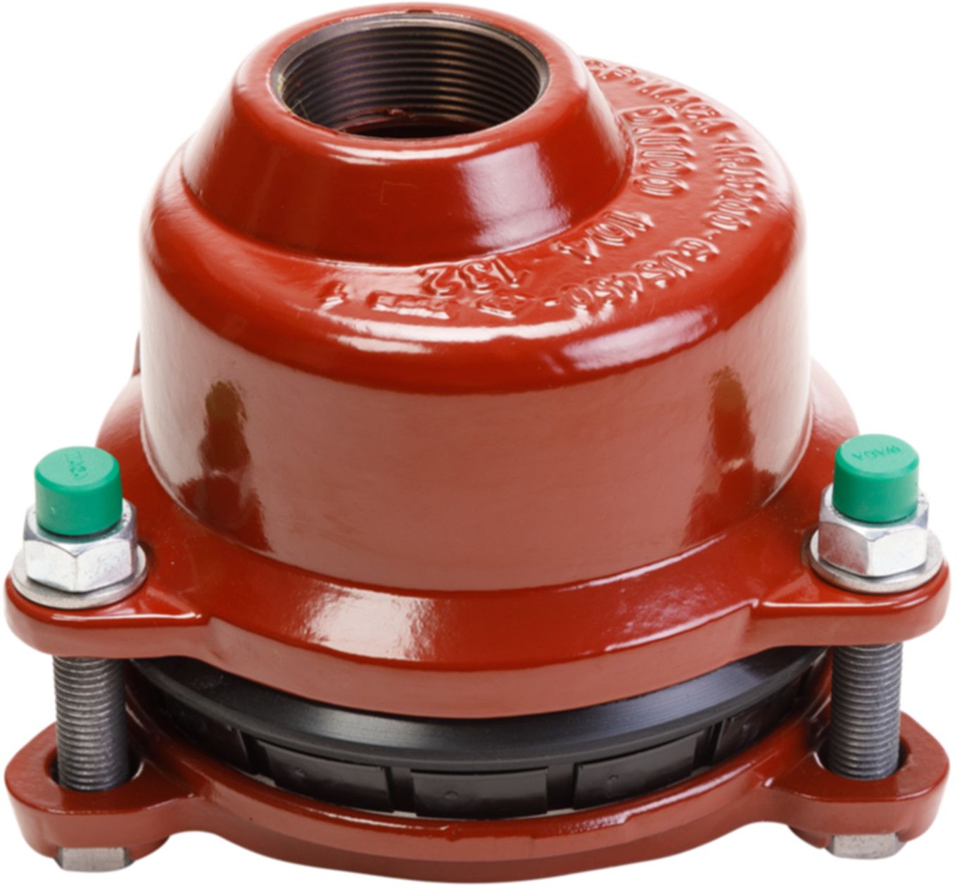 Endkappe mit 2" IG, Typ 3207 DN 300 Spannbereich 315-356mm 709 385 248 - GF Waga-Multi/Joint