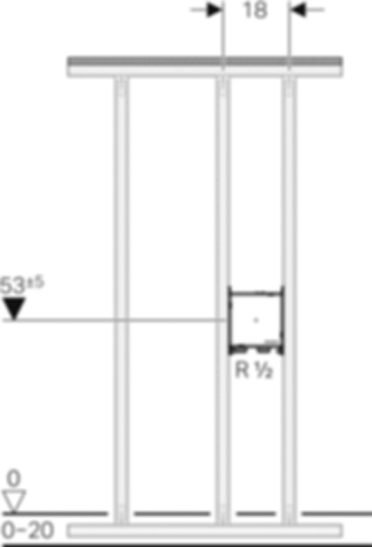 Traverse 461.145.00.1 für Standarmatur mit UP-Funktionsbox - Geberit-GIS