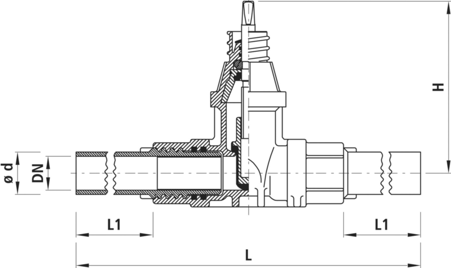Einschweiss-Schieber für Wasser 2670 Delrin DN 1 1/2" / d 50mm - Hawle Armaturen