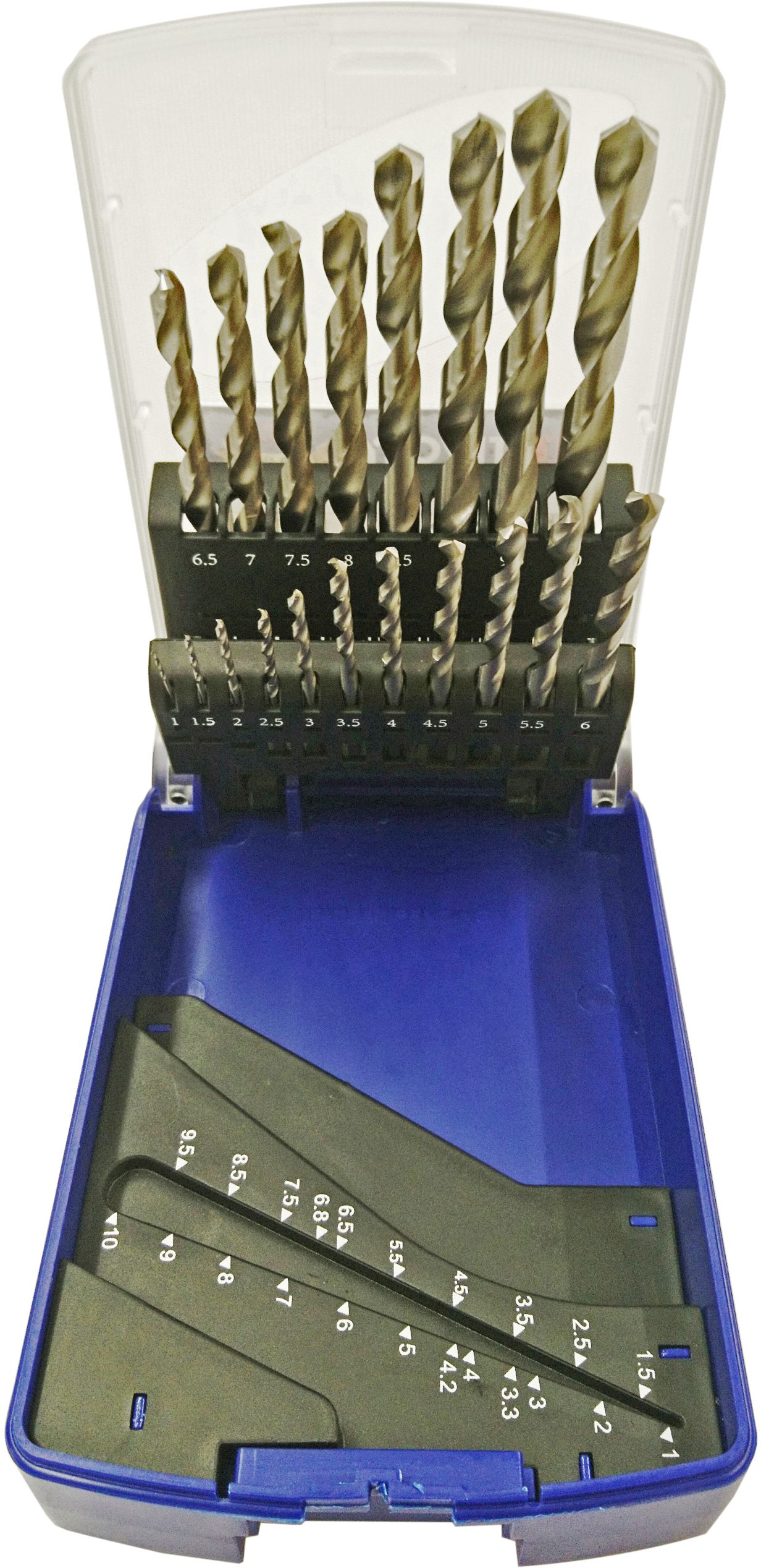 Spiralbohrersatz TIVOLY RECTIF 19 tlg 1.0-10.0mm x 0.5mm, HSS geschliffen 118° Spitze - Bohren